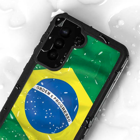Brazil Flag Galaxy S23 Plus Waterproof Case
